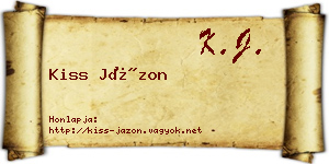 Kiss Jázon névjegykártya